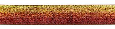 Glam Stripes - unelastisch 1,5 cm - gold/rot Farbverlauf Lurex